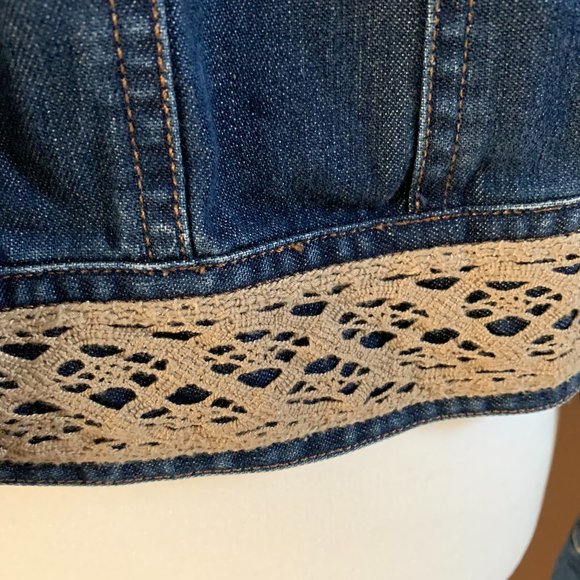 Ann Taylor XS Denim Blue Jean Jacket - Picture 3 of 9